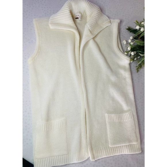 Montgomery Ward Vintage  Ivory Vest Womens Medium Perfect Condition - Picture 1 of 5